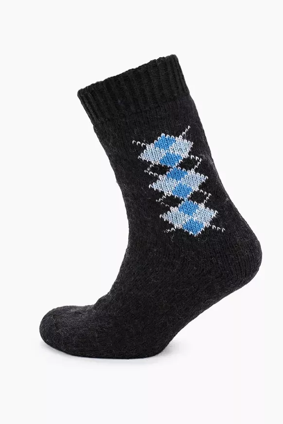 Носки мужские шерстяные Ромбы черные арт.N6R182-2 р.41-43 по цене 