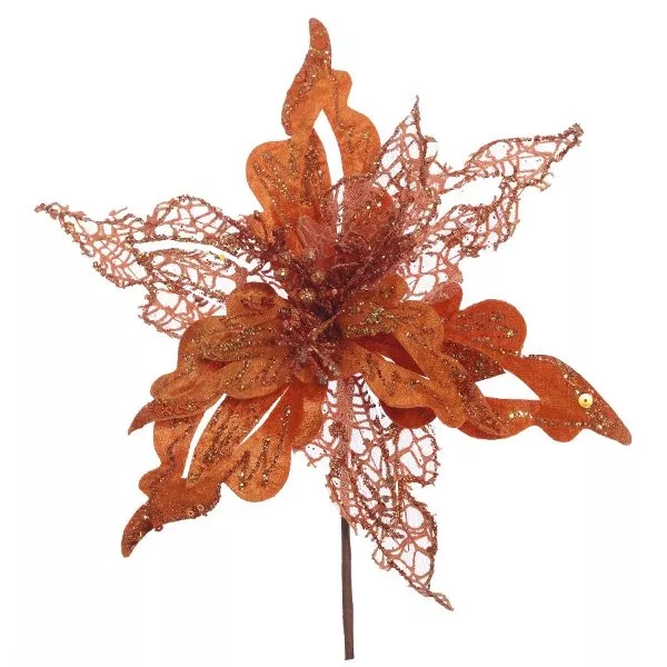 Изделие декоративное Цветок Пуансеттия D27см без инд.упаковки по цене 