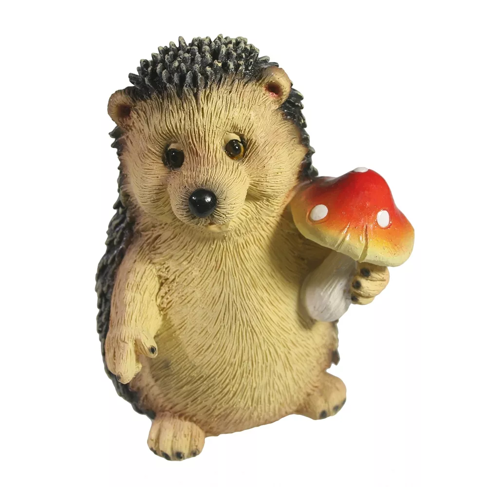 Фигура декоративная Ежик с мухомором 9х8,5х11см полистоун арт.713718/F772 по цене 
