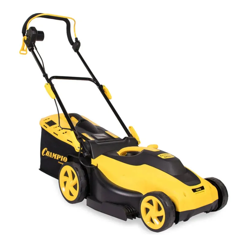 Газонокосилка эл.(1,6 кВт пласт+ткань травосб. 45л шир.380мм выс.20-70мм, 11,5кг) CHAMPION EM3815 по цене 