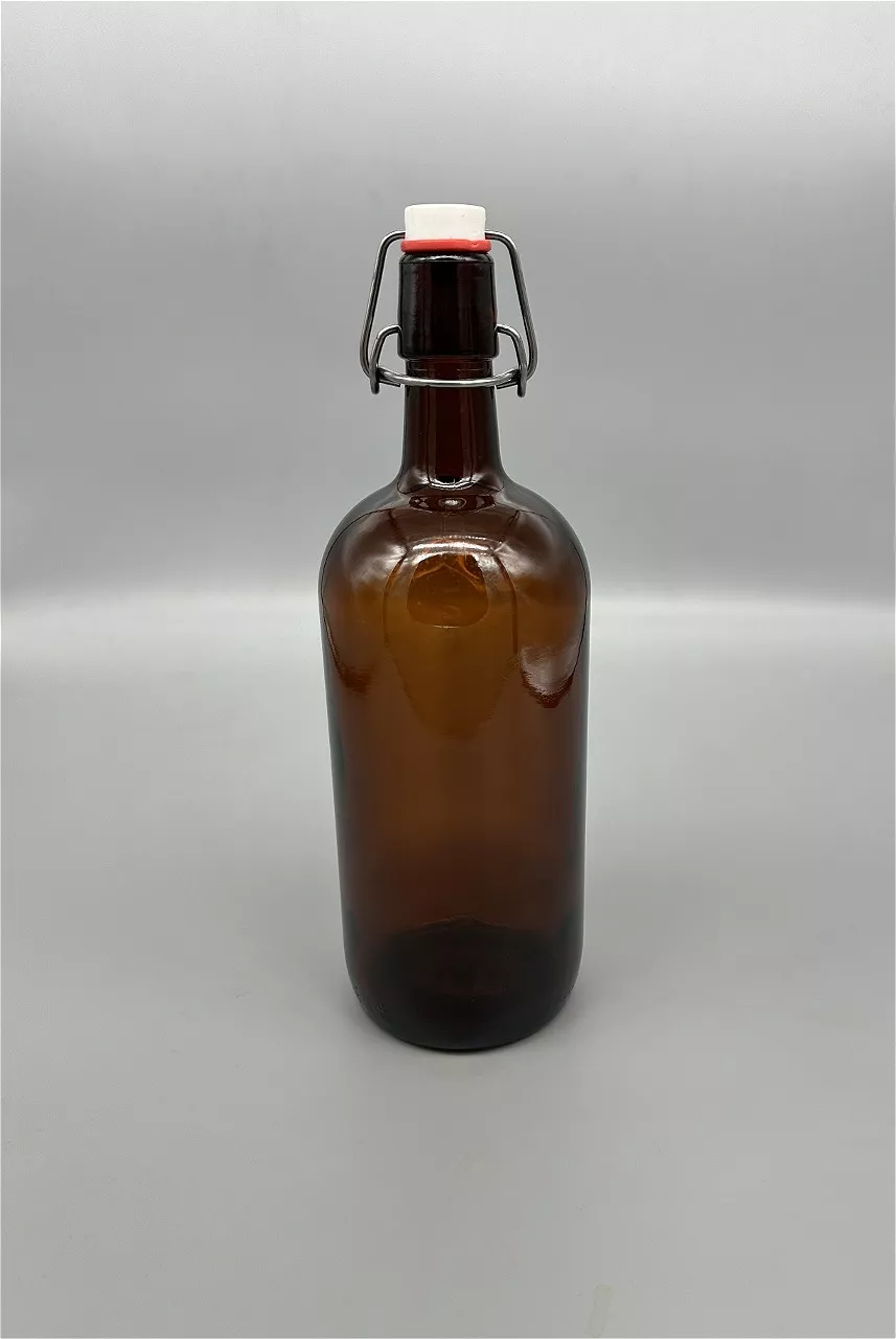 Комплект бутылок БУГЕЛЬ 1л коричневый с пробкой 6шт по цене 