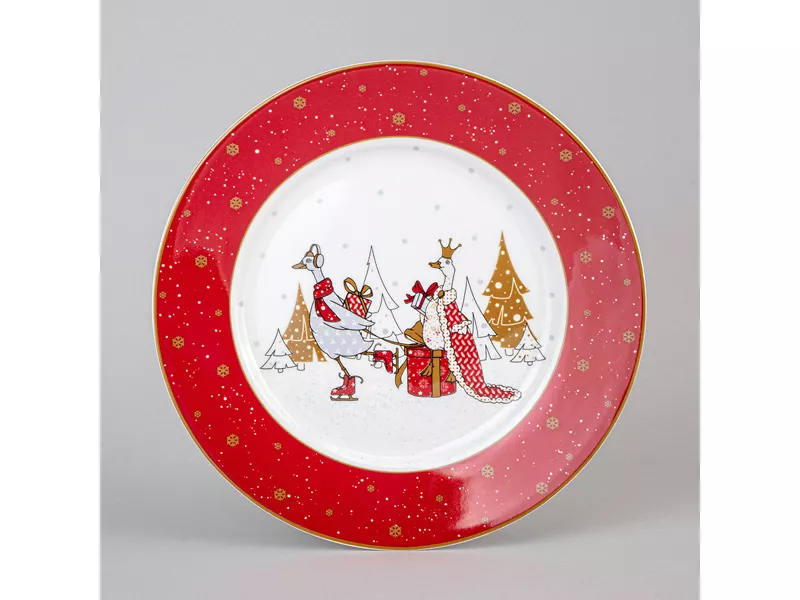Тарелка обеденная Лефард Семейное Рождество 25см, фарфор арт.425-119 по цене 