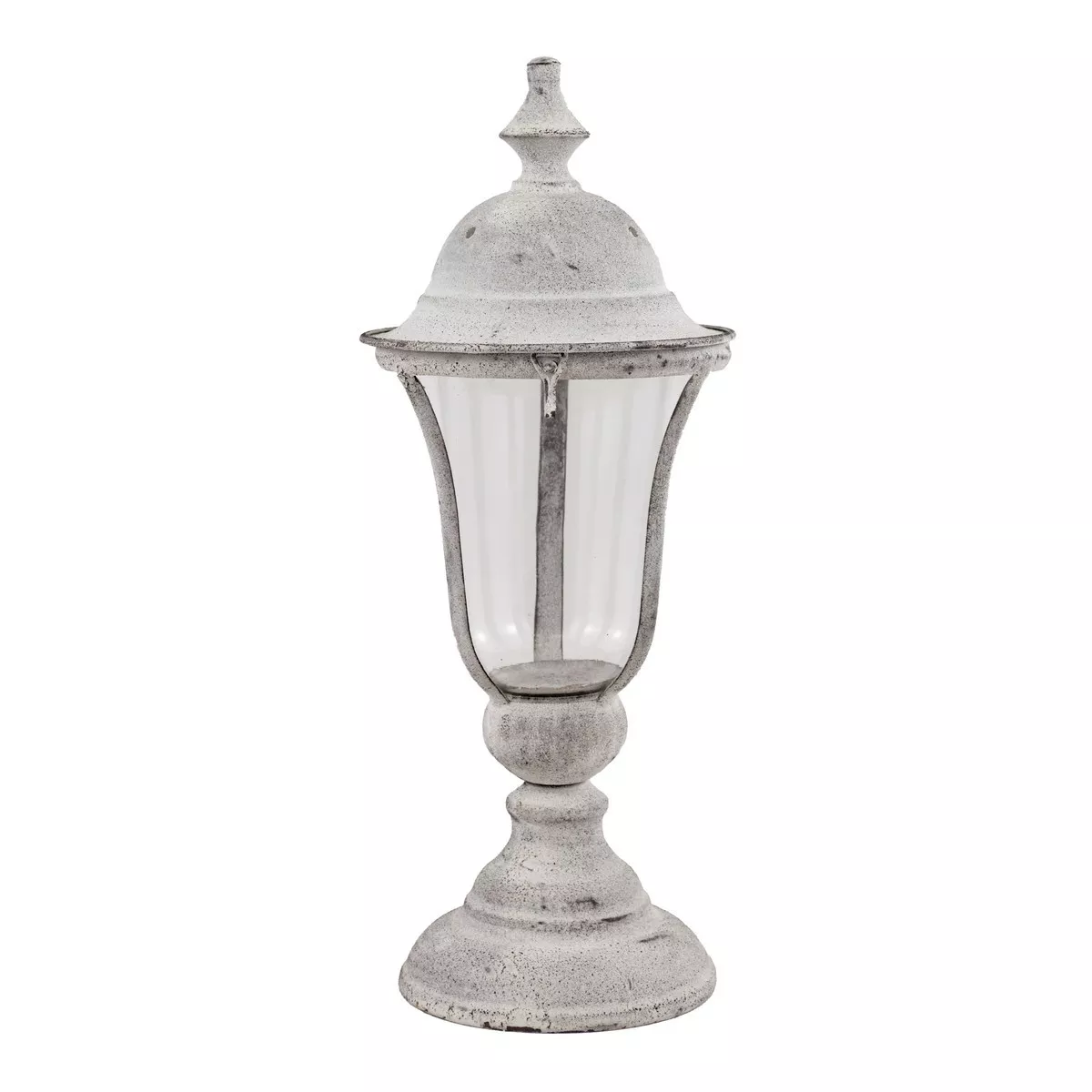 Фонарь металл стекло белый 16х16х41,5см по цене 