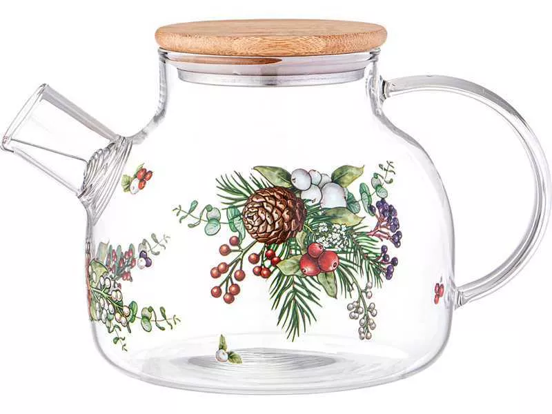 Чайник заварочный Празднование 1000 мл, стекло арт.887-458 по цене 