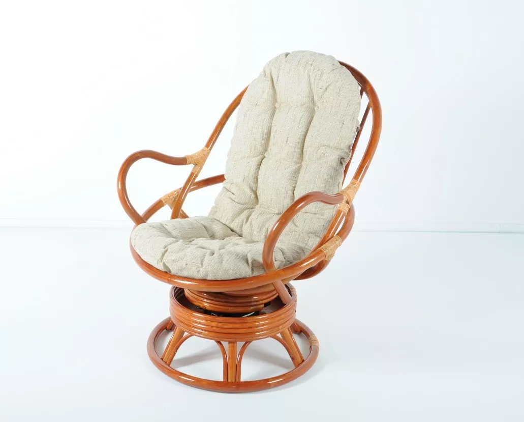 Кресло Винотти вращающееся, ротанг, коньяк 05/01 по цене 