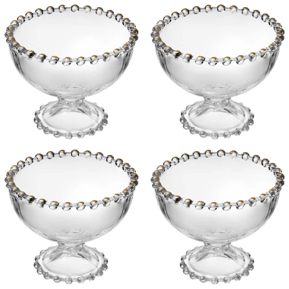 Набор креманок Золотой шарм 4шт 11x8,5см, стекло арт.345-504 по цене 
