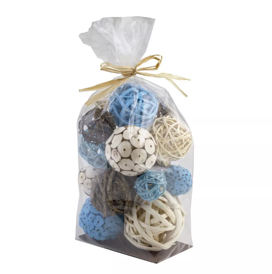 Набор сухоцветов 145гр, натуральный/голубой по цене 