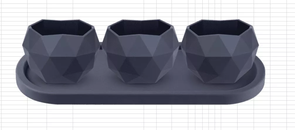 Кашпо Топаз 0,45л на подставке Амалия антрацит, пластик арт.КШ-0712 по цене 