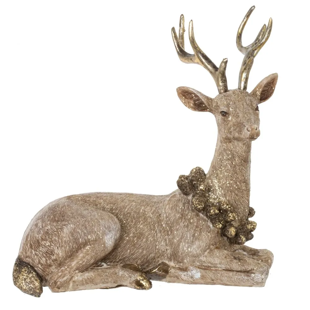 Фигурка декоративная Олень 21,5х15х20см арт.743941 по цене 