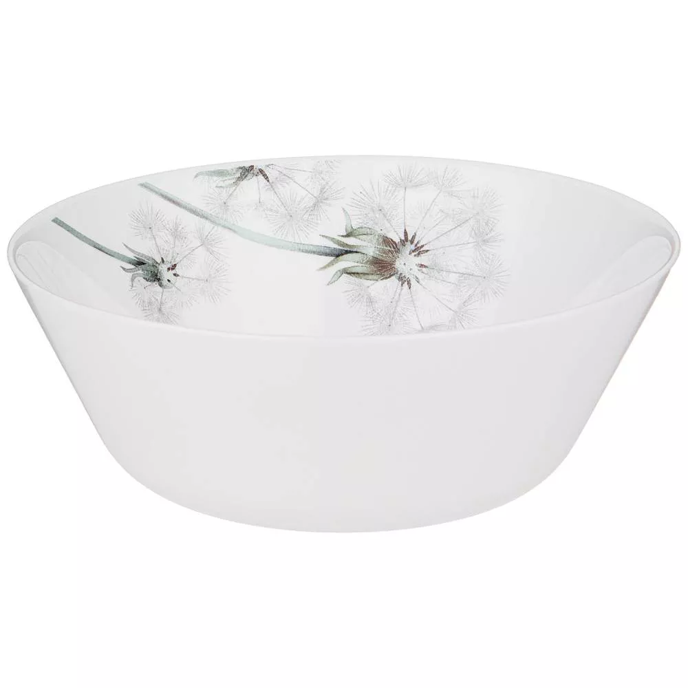 Тарелка суповая Агнесс Одуванчик, стекло белый 15см по цене 