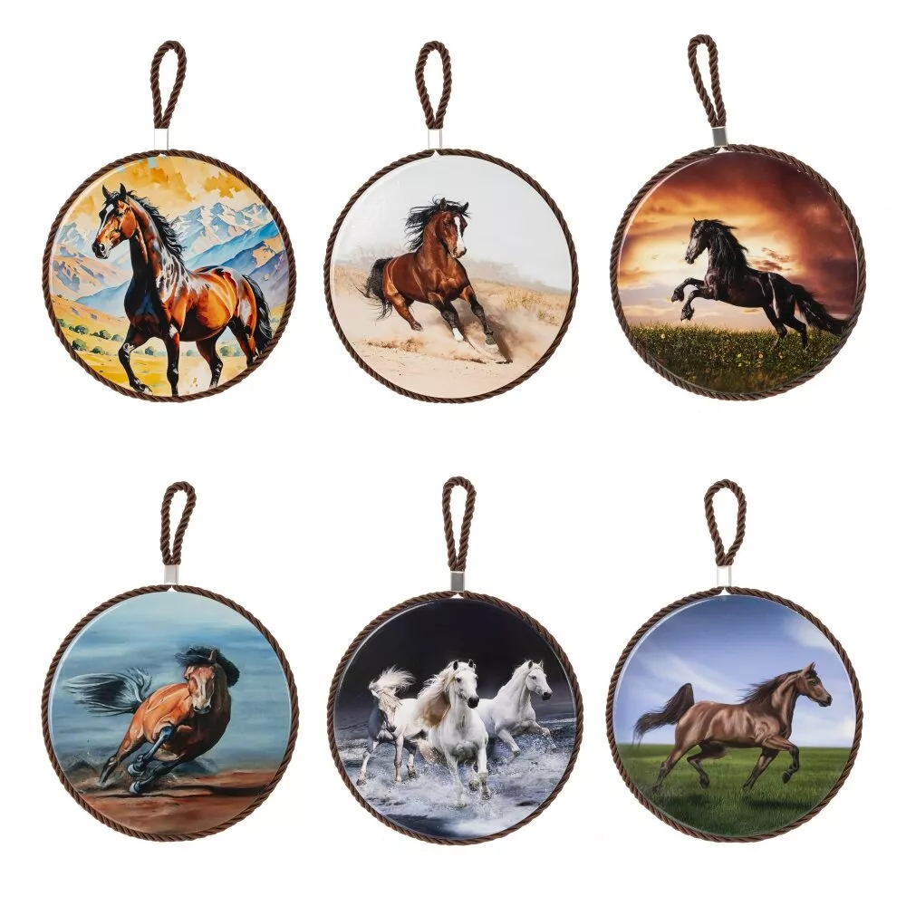Подставка под горячее с подвеской Лошадь 17х17х1см, 6в арт.823729 по цене 