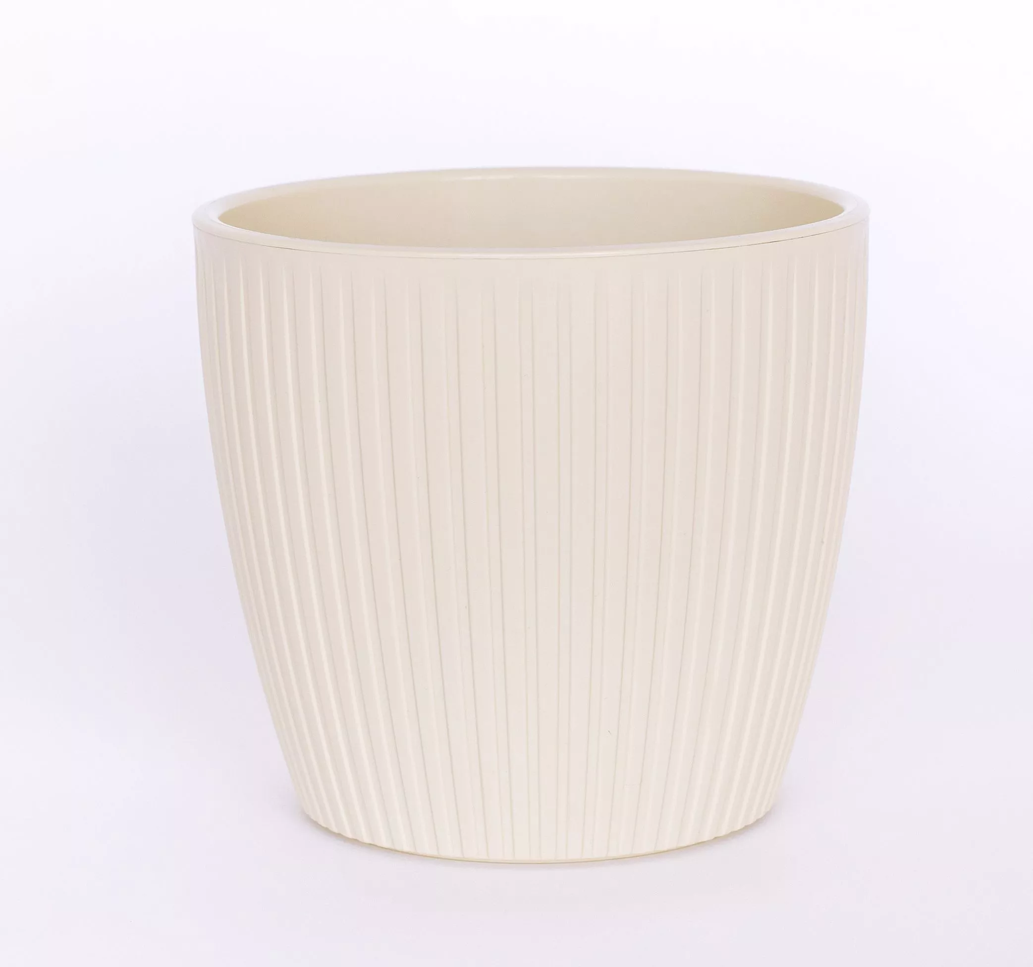 Кашпо ЭВИ ВипСет со вставкой пластик d-17,5см h-15,5см V-3л белый по цене 