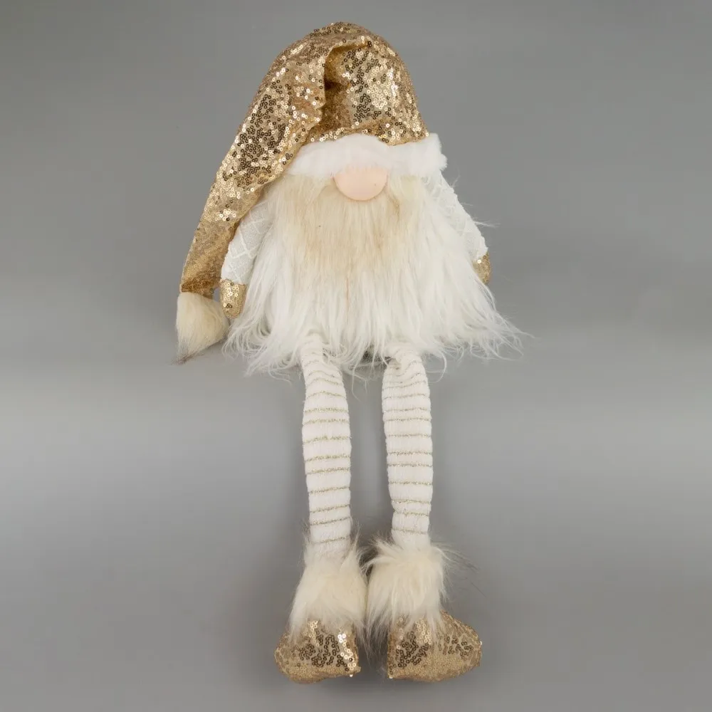 Игрушка набивная Гном с LED огнем золотой 53х25х16см арт.к000026777 по цене 