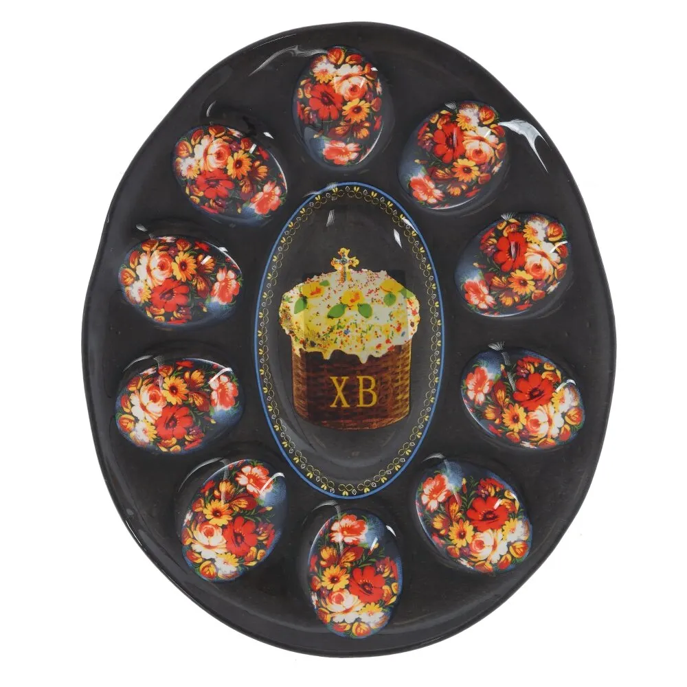 Тарелка для 10-ти яиц 20,5х24,5х1,5см, стекло арт.816373 по цене 