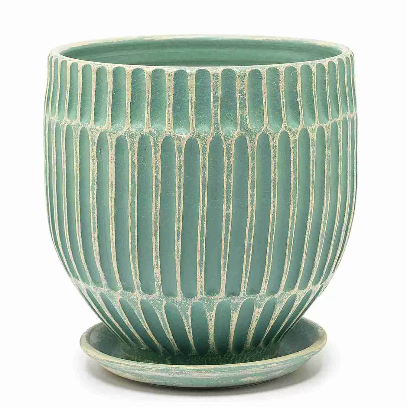 Горшок овал Ритм 18х19см 3,5л керамика,бирюза арт.663415 по цене 