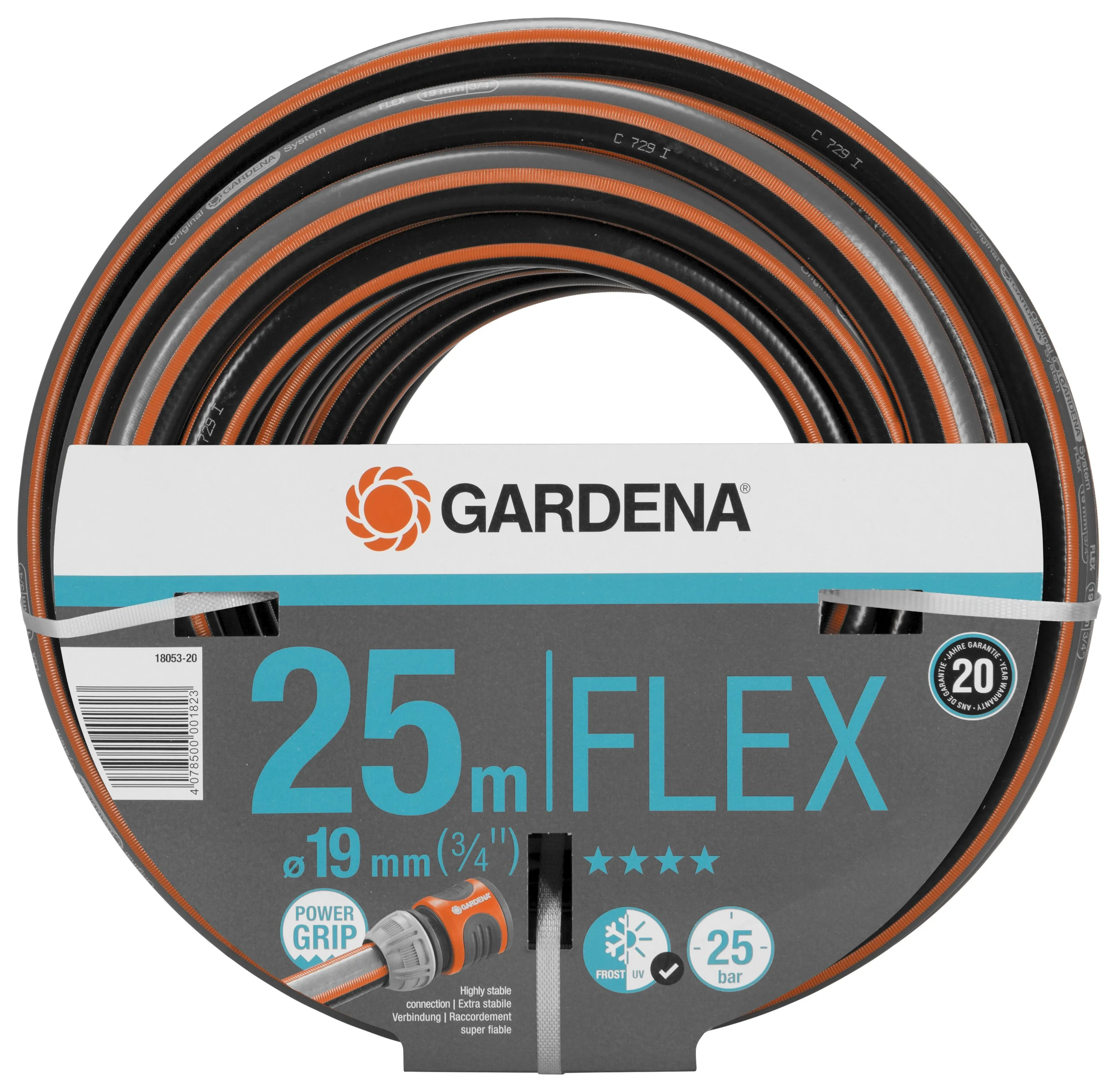 Шланг садовый армир. 3/4 25м Gardena Flex 18053-20 по цене 