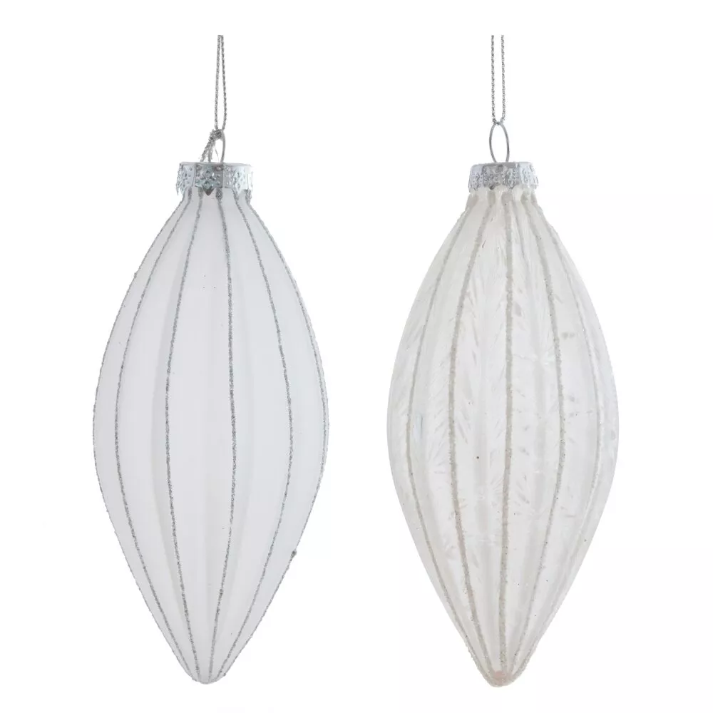 Украшение Капля 5,5х5,5х13,5см 2в., стекло арт.809713 по цене 