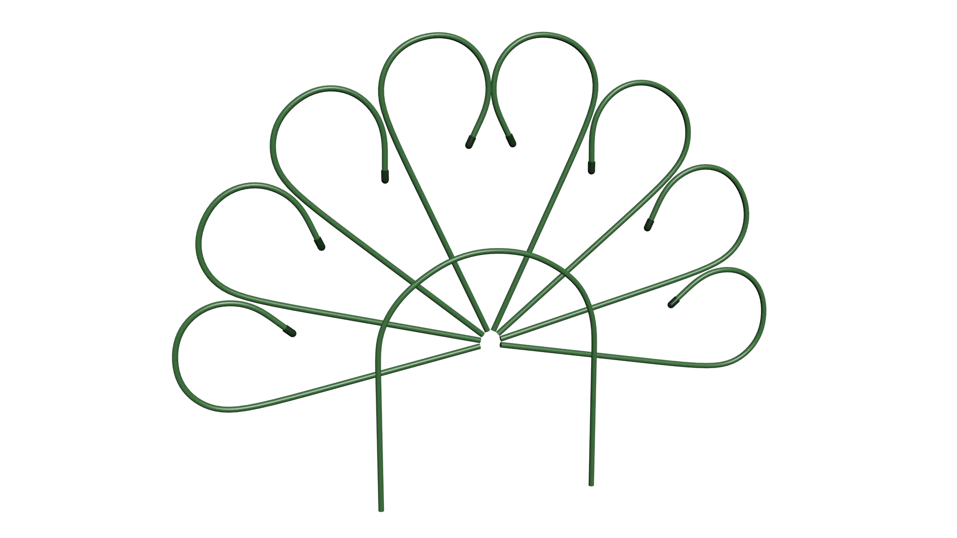 Забор металлический Павлин 5 звеньев 0,94x0,6 мм ЗЗ-021 по цене 