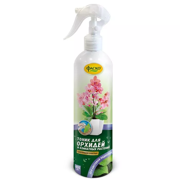 Удобрение жидкое Фаско Цветочное счастье  минеральное Тоник для орхидей спрей  405 мл по цене 