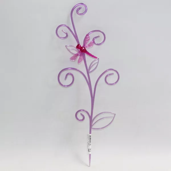 Держатель для растений Стрекоза на ветке 36,2х13,4х1,5см, фиол/розовый по цене 