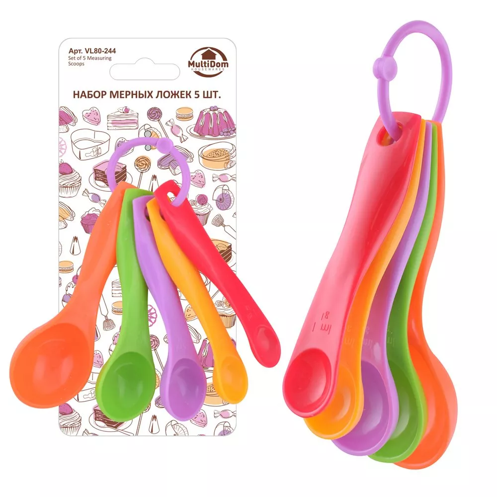 Набор мерных ложек 5шт 5цв арт.VL80-244 по цене 