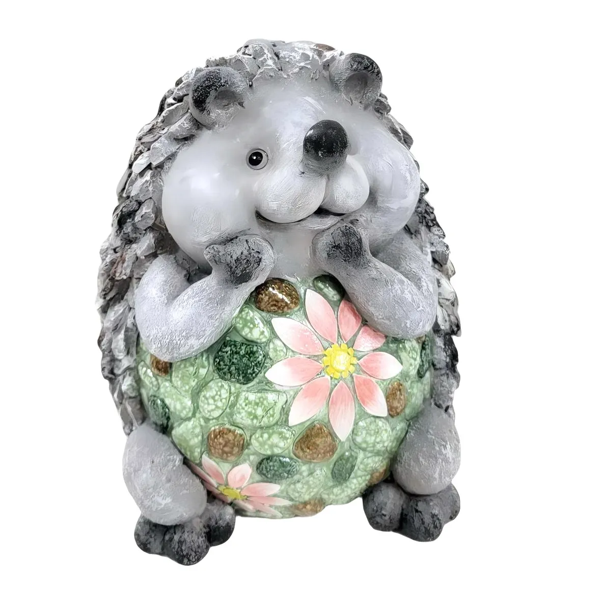 Фигура садовая Ежик 30x23x22см серый/зеленый, магнезия по цене 