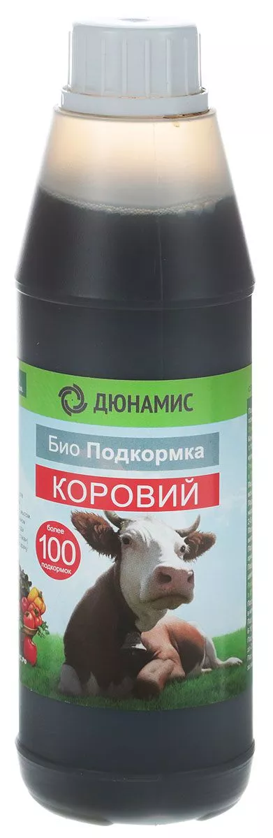 Удобрение жидкое Дюнамис Коровий навоз универсальное органическое 0,5л по цене 