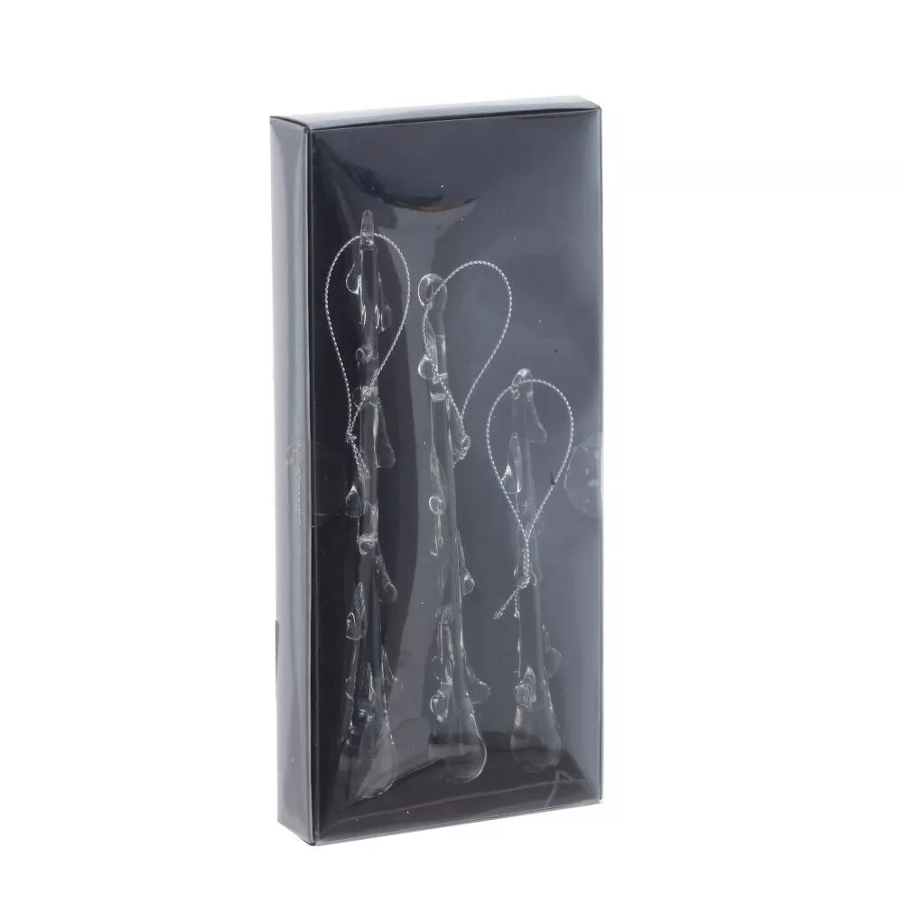 Украшение Сосулька набор 3шт, стекло арт.805831 по цене 