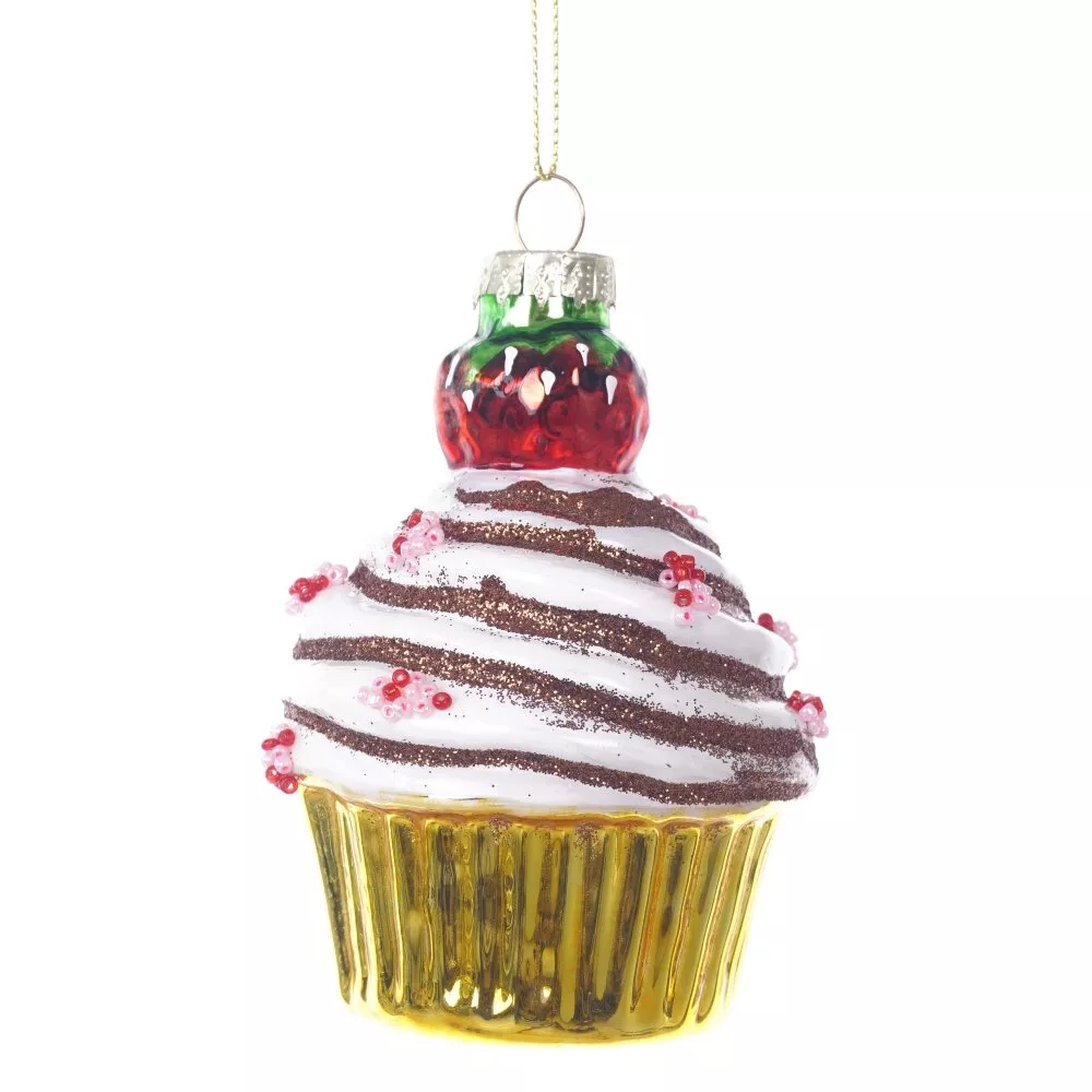 Украшение Пирожное 7х7х11см, стекло арт.826362 по цене 