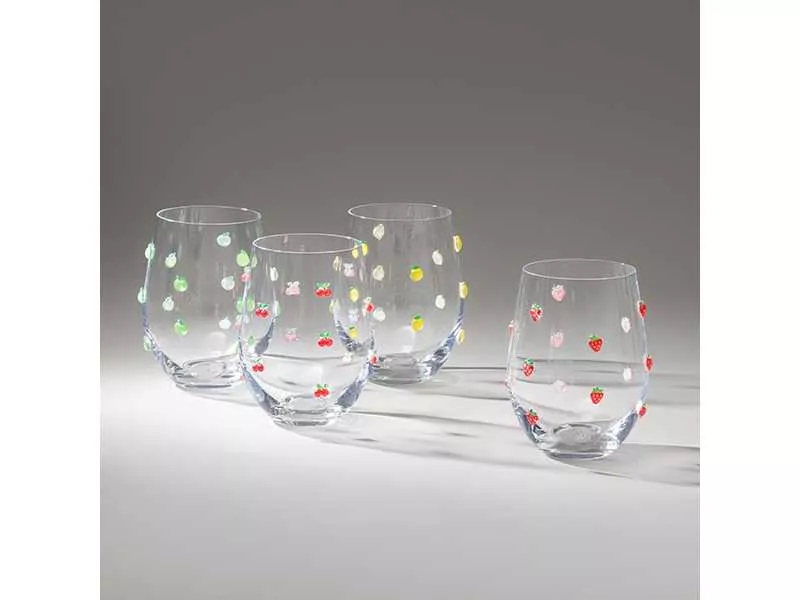 Набор стаканов Фрукты из 4шт 520мл, стекло арт.685-102 по цене 