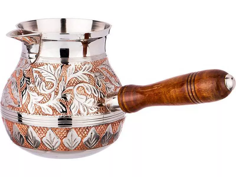 Турка резная Россо 800мл латунь, дерево арт.733-113 по цене 