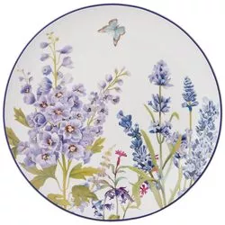 Набор тарелок обеденных Прованс Лаванда 2пр. фарфор белый 25,5см Китай арт.104596 по цене 