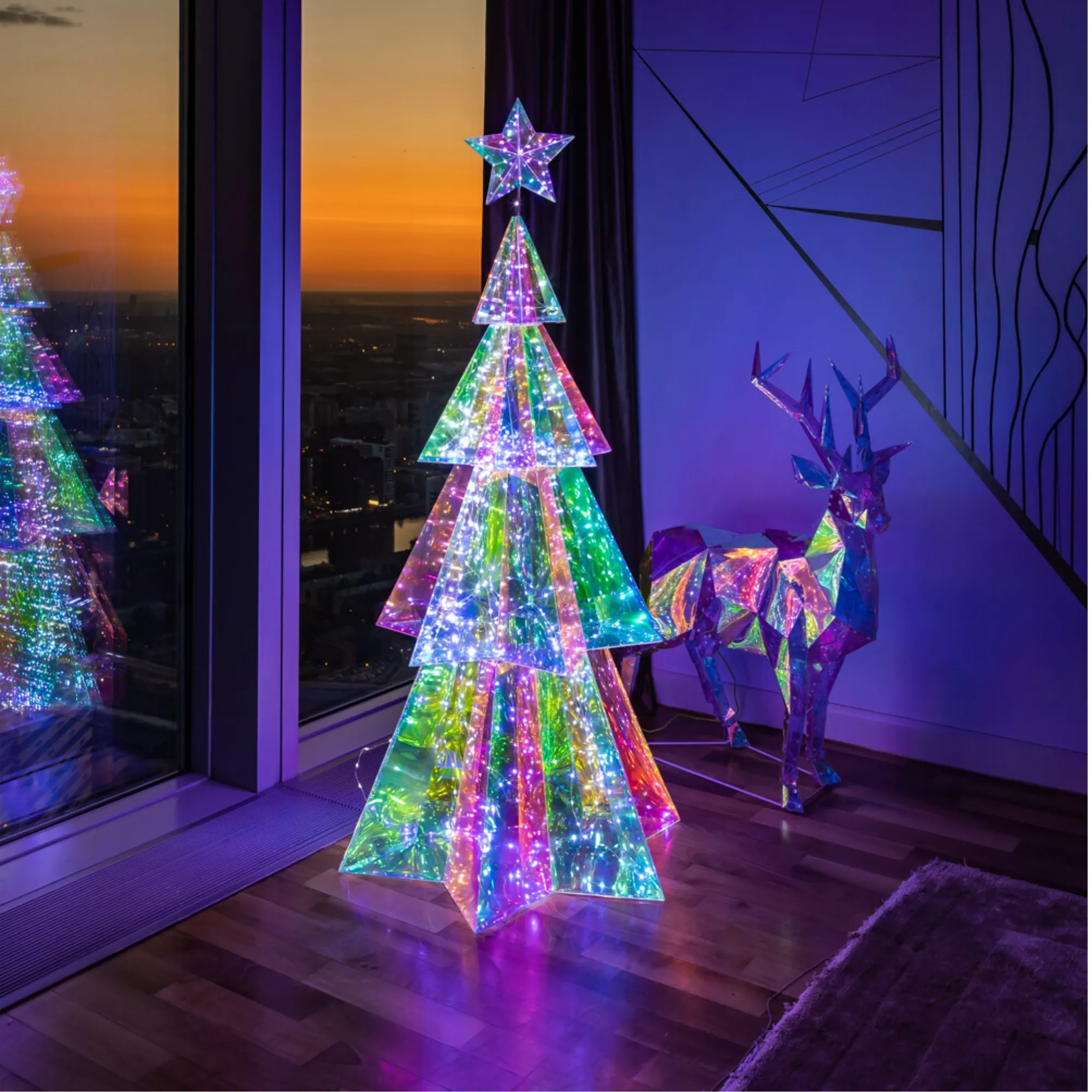 Светильник декоративный Елка 400 светодиодов, белый по цене 