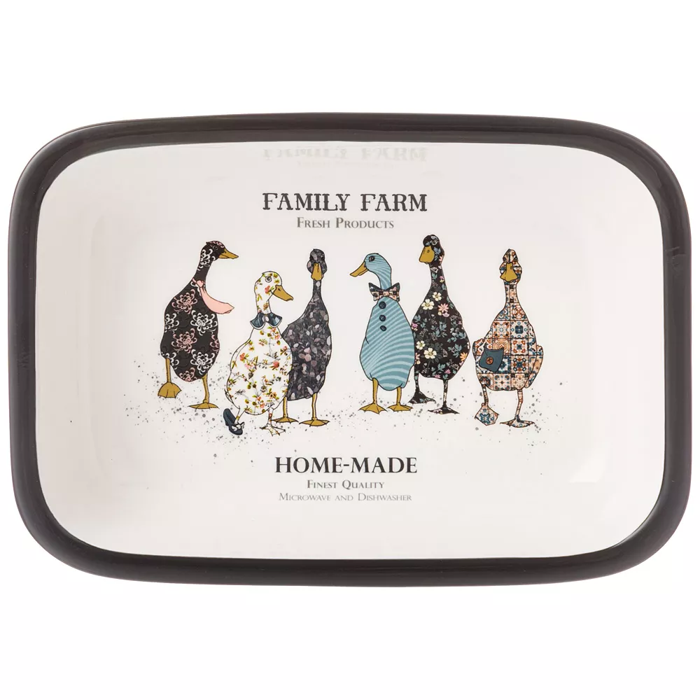 Блюдо прямоугольное Лефард Семейная ферма фарфор 24х16х5см по цене 