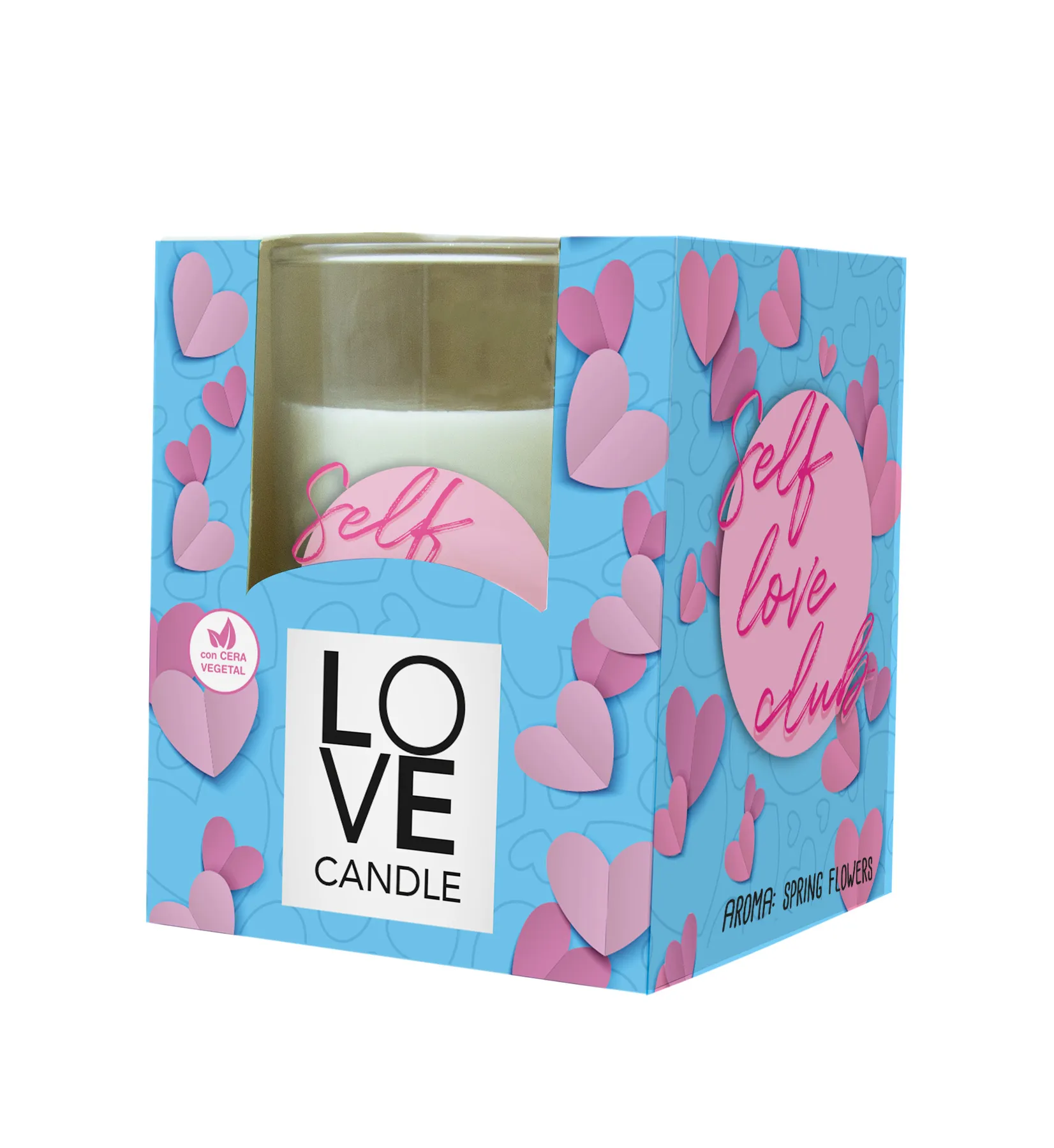 Свеча ароматизированная в стакане Свеча любви Синяя арт.901851 по цене 