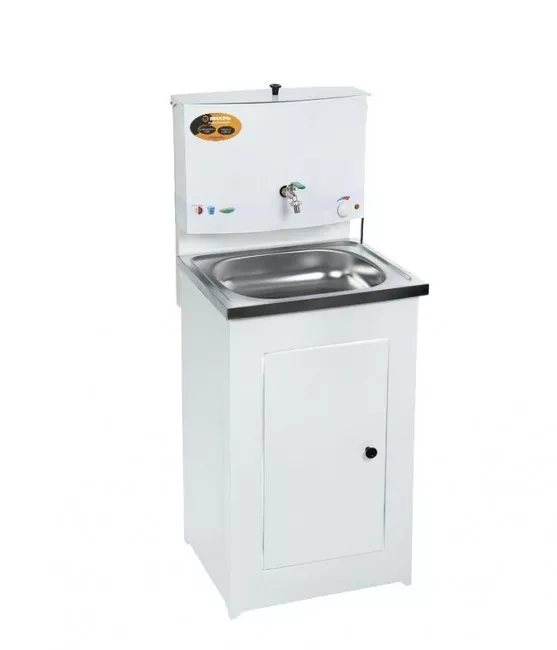 Умывальник дачный Люкс с подогревом, нержавеющая мойка, цвет белый. по цене 