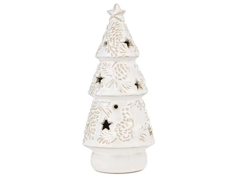 Фигурка Елка с подсветкой Сосновые шишки 10x10x22,5см, керамика арт.230-532 по цене 