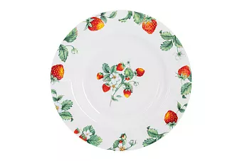 Тарелка суповая Земляничная поляна 21см, костяной фарфор арт.AL-2009S-E11 по цене 