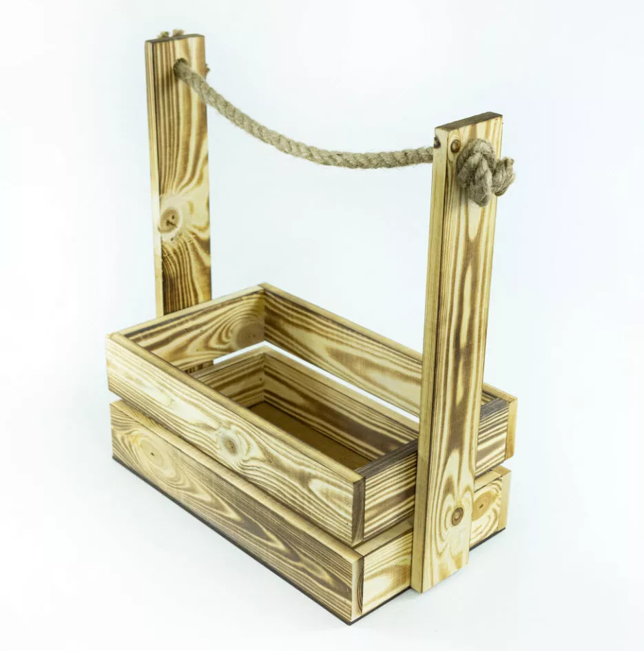 Корзина дерево 25,5х15х30см, натуральный по цене 