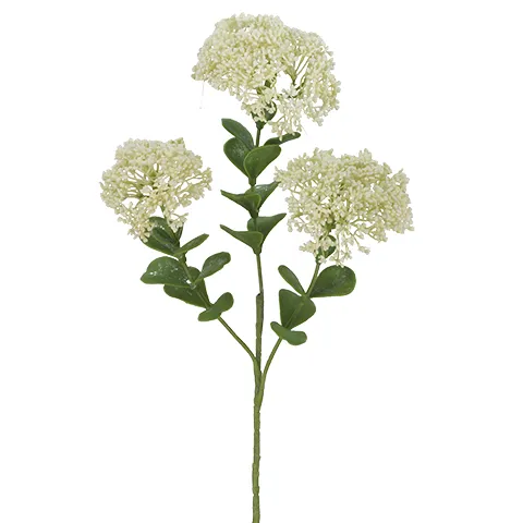 Цветок искусственный Седум 58см, кремовый по цене 