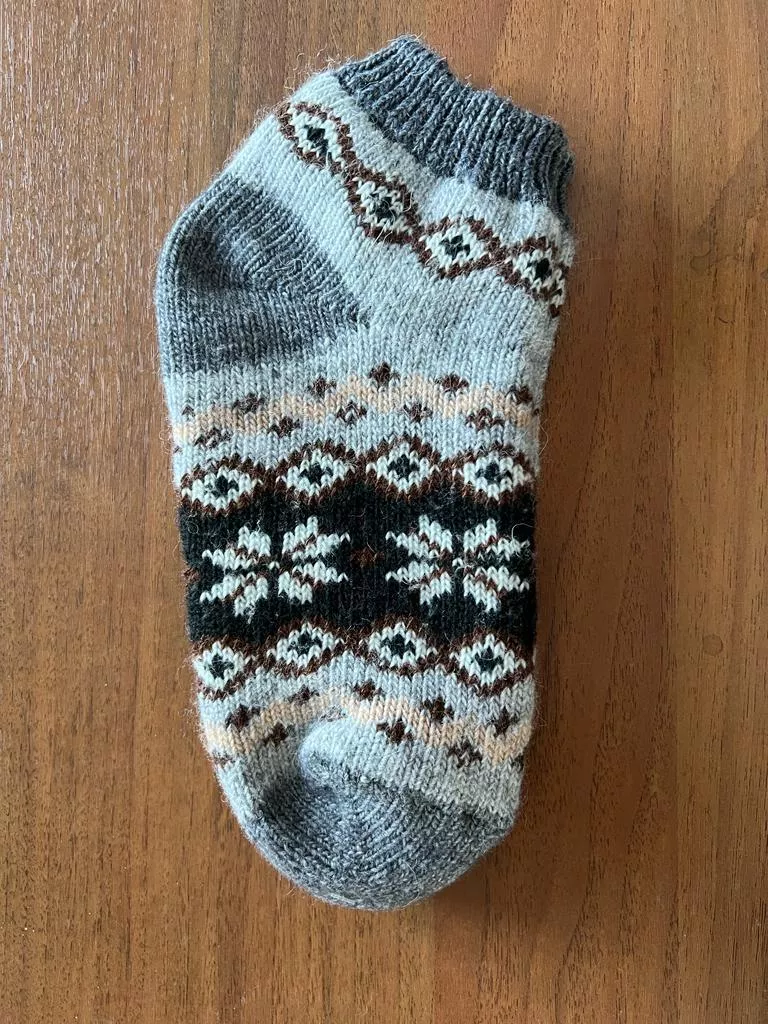 Носки мужские шерстяные размер 41-43, цвет темно-серый с серым арт.P6R224-1 по цене 