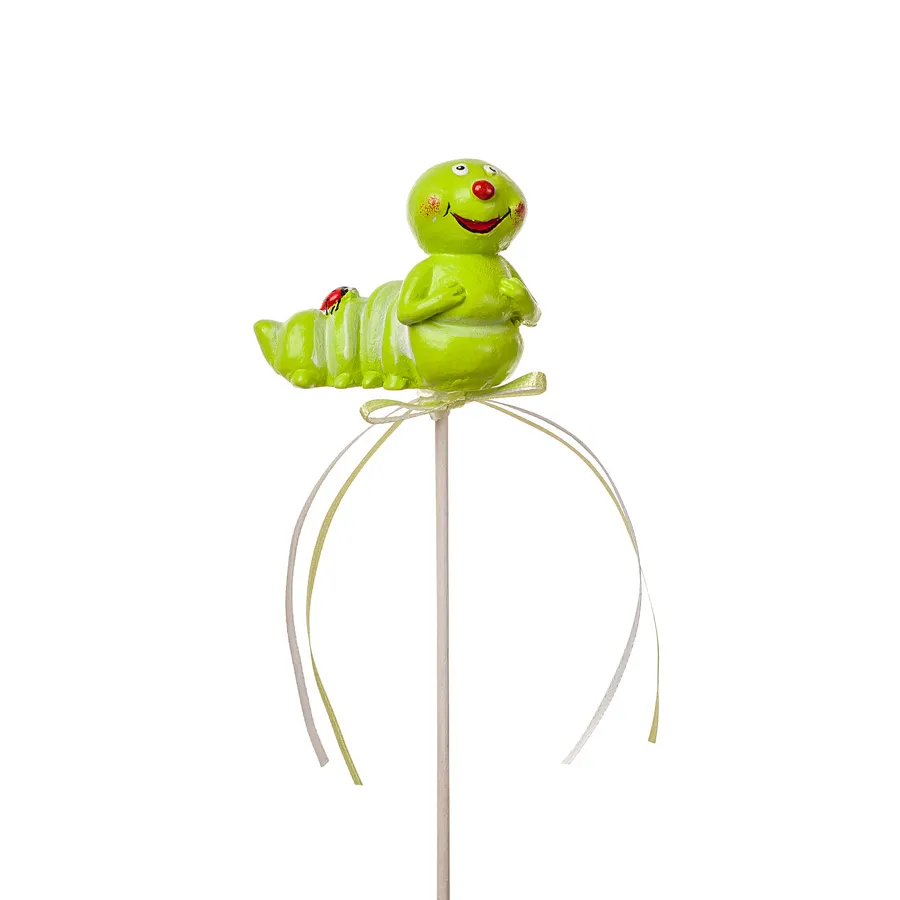 Вставка Гусеница 4см зеленый, полирезина по цене 