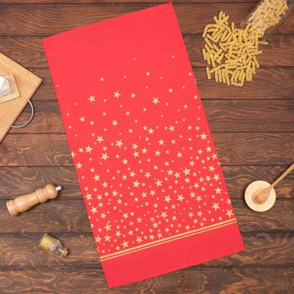 Полотенце кухонное Этель Золотые звезды 40х70см, хлопок арт.5035885 по цене 