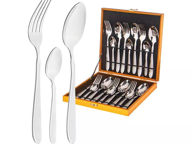 Набор столовых приборов Агнесс на 6 персон 18пр. в деревянном кейсе арт.942-019 по цене 
