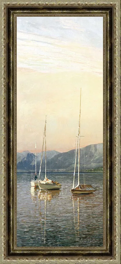 Картина - репродукция Парусники в заливе №1 30х80см арт.8Л1296 по цене 