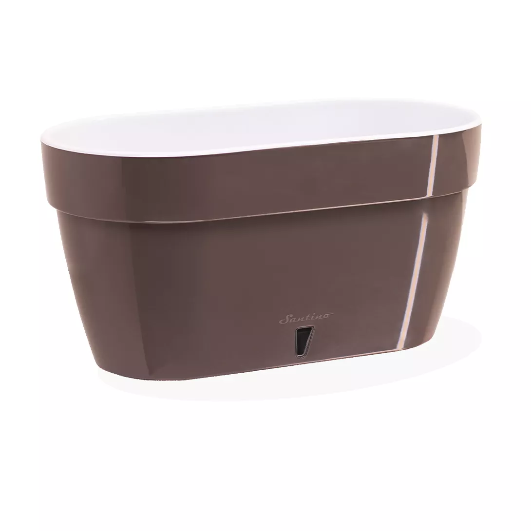 Ящик балконный двойной Асти 300, 5.2л пластик шаде-белый по цене 