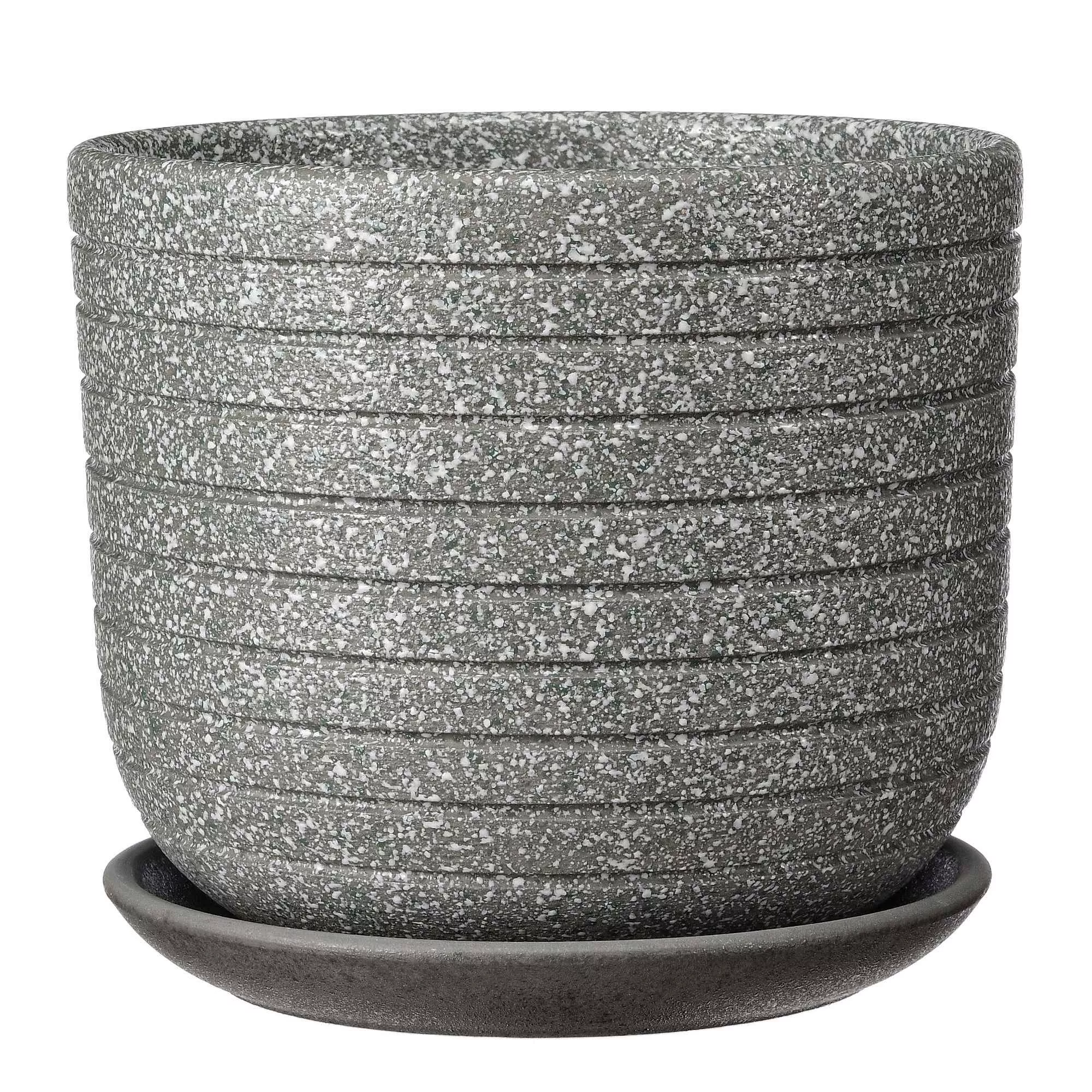 Горшок Пряности серый бук 15см, керамика по цене 