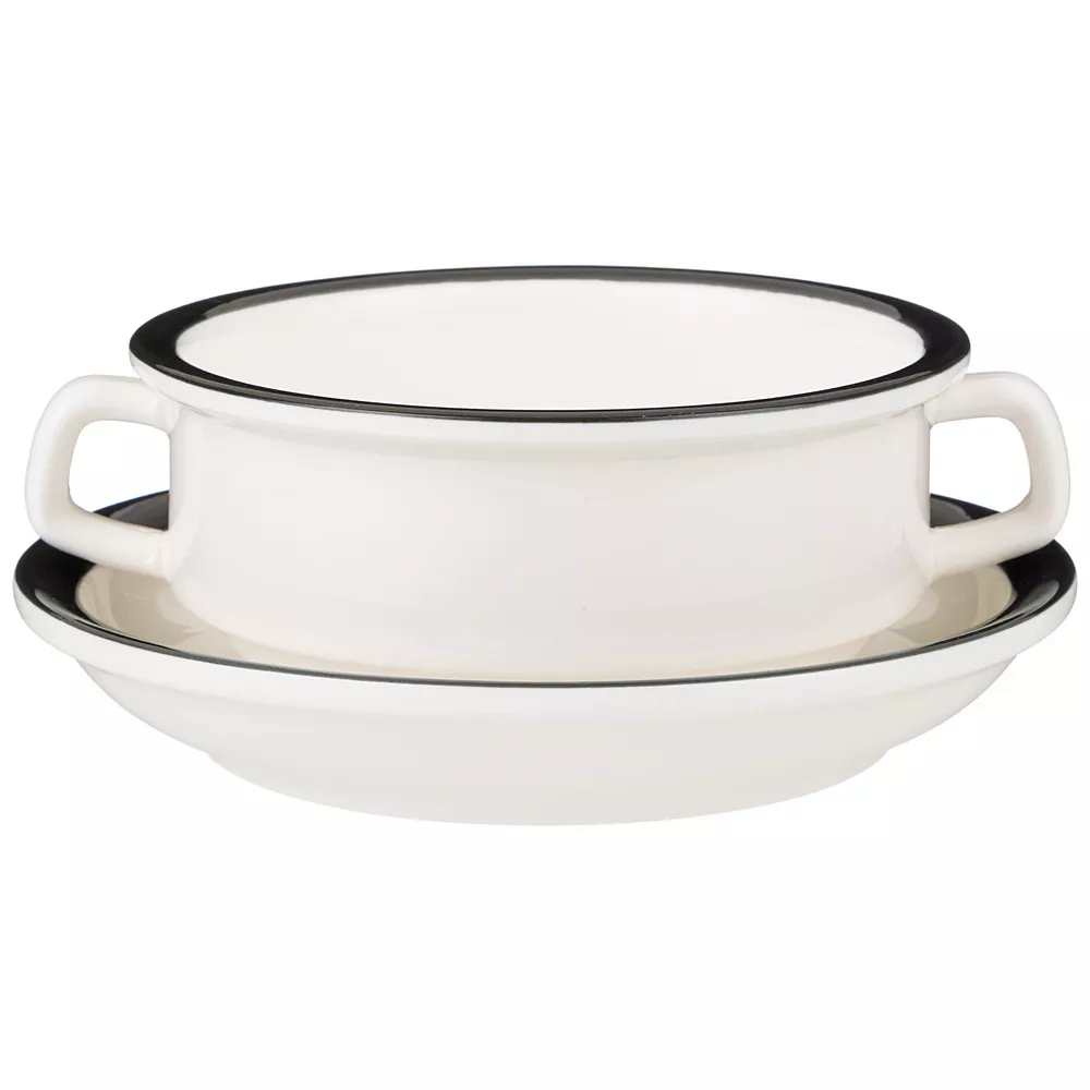 Бульонница с блюдцем Лефард Семейная ферма фарфор 250мл 15х6см по цене 