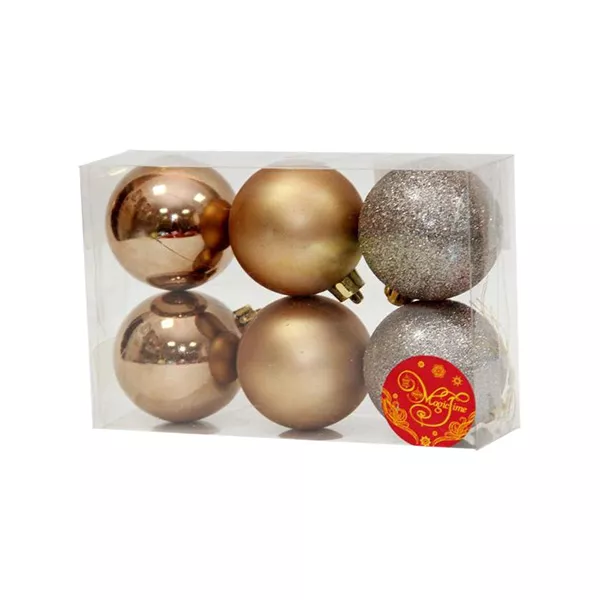 Украшение ел. Шар, ассорти бронзовый блеск, арт. 42041 по цене 