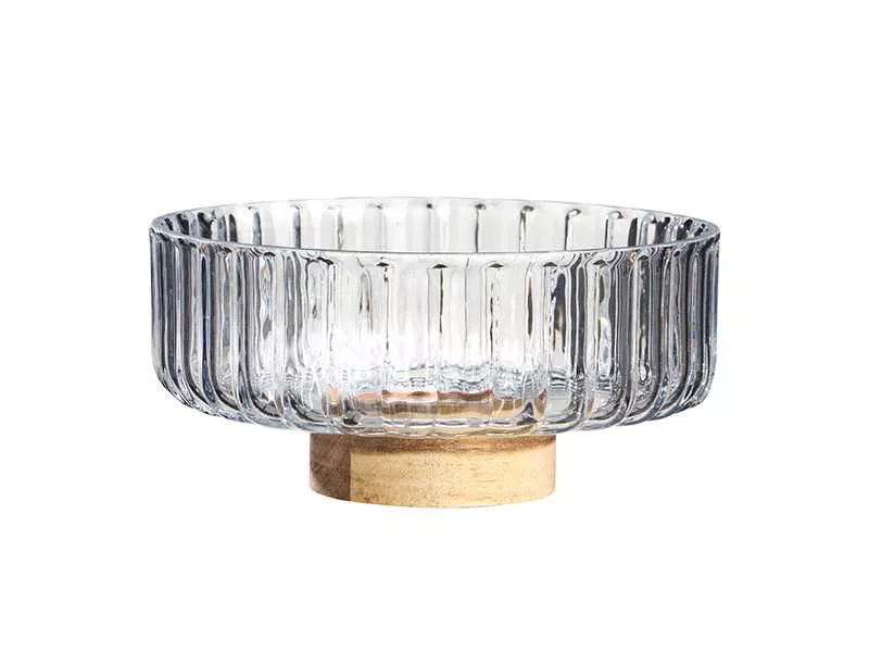 Фруктовница Вилладж 1500мл, стекло/акация арт.750-002 по цене 